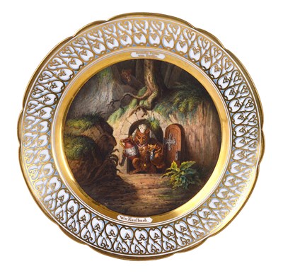 Lot 4 - A GOOD GERMAN PORCELAIN CABINET PLATE
