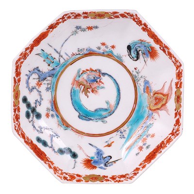 Lot 23 - A CHELSEA OCTAGONAL SAUCER