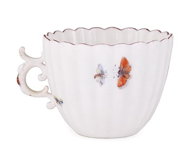 Lot 30 - A CHELSEA FLUTED COFFEE CUP