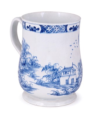 Lot 38 - A LARGE BOW BLUE AND WHITE MUG