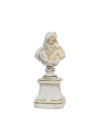 Lot 101 - â€¡A BUEN RETIRO PORCELAIN BUST OF "WINTER"