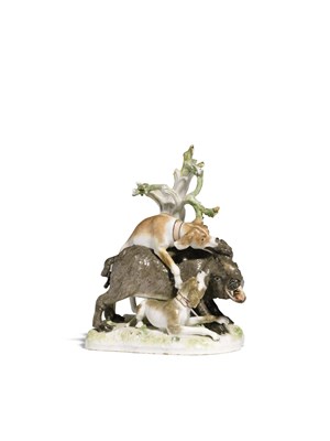 Lot 115 - â€¡A GERMAN PORCELAIN HUNTING GROUP