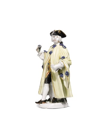 Lot 120 - â€¡A MEISSEN FIGURE OF L'AVVOCATO FROM THE VENETIAN CARNIVAL