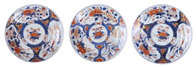 Lot 130 - THREE JAPANESE IMARI PLATES