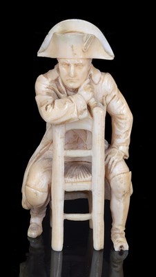 Lot 210 - A FRENCH IVORY FIGURE OF NAPOLEON BONAPARTE