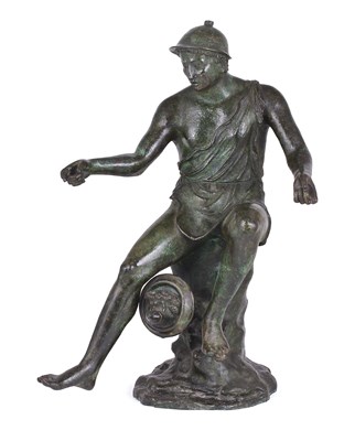 Lot 220 - A LARGE BRONZE MODEL OF A YOUNG MAN AFTER THE ANTIQUE