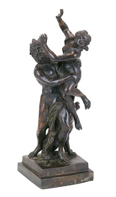 Lot 224 - A PATINATED BRONZE GROUP OF 'THE RAPE OF PROSERPINA' AFTER BERNINI