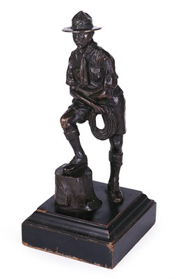 Lot 225 - A BRONZE MODEL OF A SCOUT