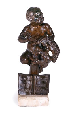 Lot 228 - PERSONIFICATION OF COMEDY: A FRENCH BRONZE FIGURE