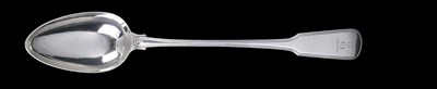 Lot 243 - A PAIR OF GEORGE III SILVER BASTING SPOONS