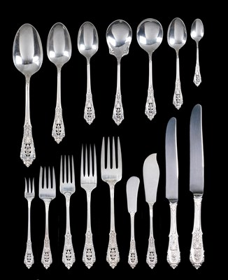 Lot 255 - A SET OF AMERICAN TABLE SILVER