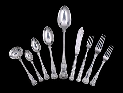 Lot 263 - A SET OF VICTORIAN TABLE SILVER