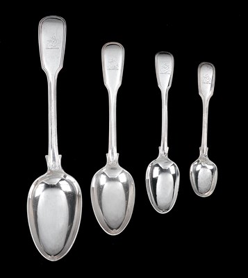 Lot 264 - A SET OF VICTORIAN TABLE SILVER