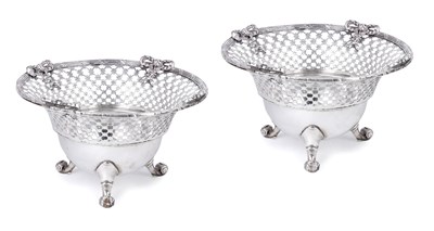 Lot 278 - A PAIR OF DUTCH SILVER BONBON DISHES