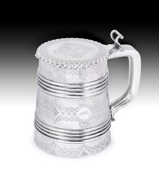 Lot 283 - A RUSSIAN SILVER TANKARD