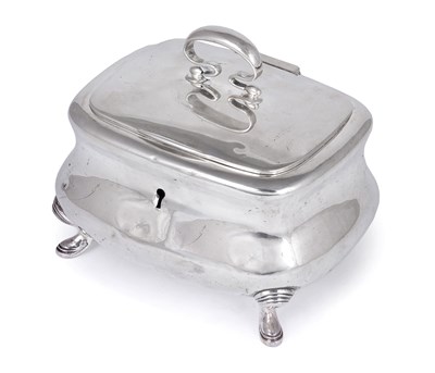 Lot 291 - A GERMAN SILVER SUGAR BOX