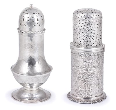 Lot 296 - A GERMAN SILVER CASTER