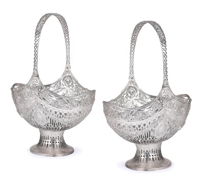 Lot 299 - A PAIR OF GERMAN SILVER BASKETS