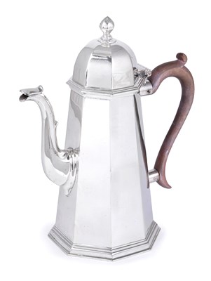 Lot 328 - A SILVER COFFEE POT