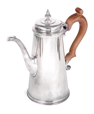 Lot 342 - A SILVER COFFEE POT