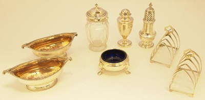 Lot 344 - ASSORTED CONDIMENT SILVER