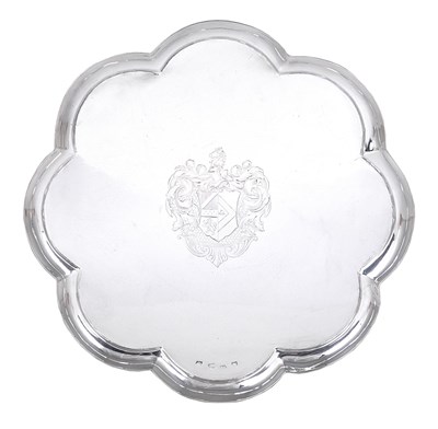 Lot 406 - A GEORGE II SILVER SALVER