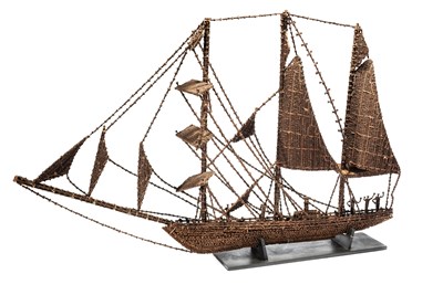 Lot 783 - A MODEL BOAT, MOLUCCAS (MALUKU), INDONESIA, EARLY 20TH CENTURY