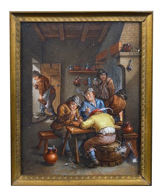 Lot 411 - A MINIATURE OF 'LES DELICES DE LA TABAGIE' AFTER DAVID TENIERS THE YOUNGER