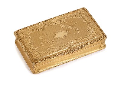 Lot 428 - A FRENCH GOLD SNUFF BOX