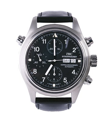 Lot 446 - INTERNATIONAL WATCH COMPANY, SCHAFFHAUSEN, "DER DOPPELCHRONOGRAPH AUTOMATIC"