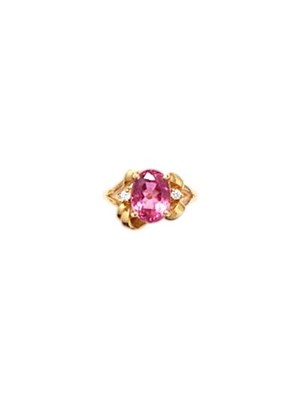 Lot 452 - TOURMALINE AND DIAMOND RING