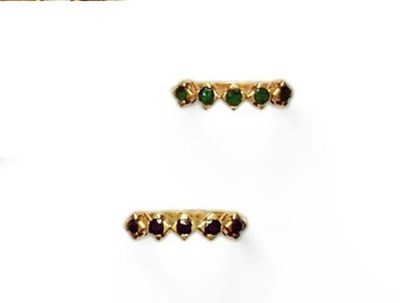 Lot 461 - PAIR OF EMERALD AND SAPPHIRE RINGS