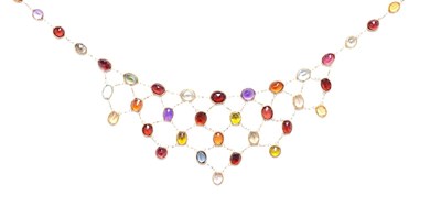 Lot 463 - MULTICOLOURED GEMSTONE NECKLACE