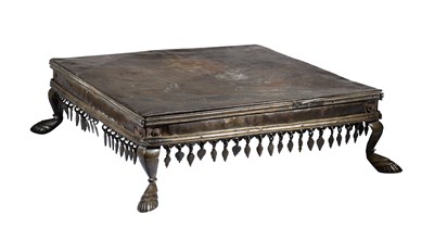 Lot 733 - A SHEET BRASS LOW TABLE, INDIA, 19TH CENTURY