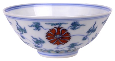 Lot 15 - â€¡ A CHINESE DOUCAI 'LOTUS' BOWL