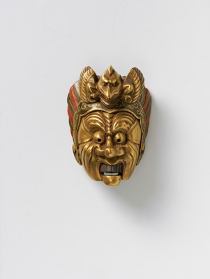 Lot 61 - A JAPANESE MASK NETSUKE OF RANRYÃ”-Ã”
