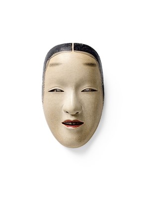 Lot 75 - A FULL SIZE JAPANESE NOH MASK OF ZÃ”-ONNA