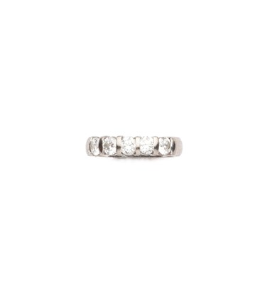 Lot 256 - DIAMOND HOOP RING