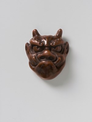 Lot 159 - A JAPANESE MASK OF ONI
