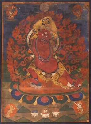 Lot 265 - A THANG-KA DEPICTING VAJRAPANI