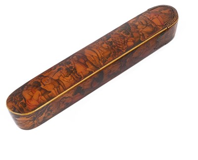 Lot 323 - â€¡ A QAJAR LACQUER PEN BOX