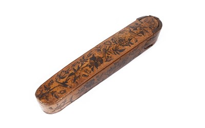 Lot 324 - A QAJAR LACQUER PEN BOX