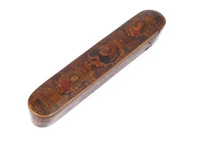 Lot 325 - â€¡ A QAJAR LACQUER PEN BOX