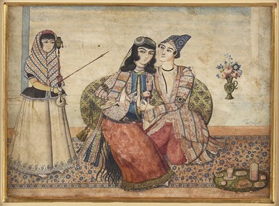 Lot 337 - â€¡ A PRINCELY COUPLE WITH ATTENDANT
