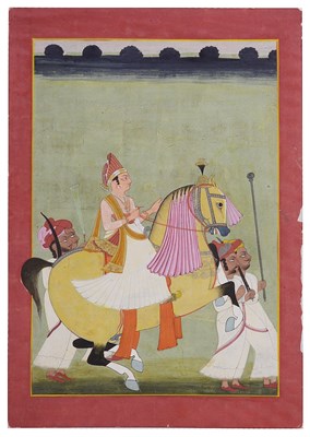 Lot 345 - PORTRAIT OF A RULER ON HORSEBACK
