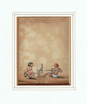 Lot 354 - EIGHT COMPANY SCHOOL PAINTINGS OF INDIAN CHARACTERS