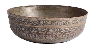 Lot 368 - A SAFAVID TINNED COPPER BOWL