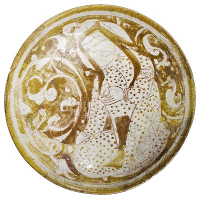 Lot 397 - A KASHAN LUSTRE BOWL