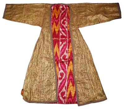 Lot 414 - AN UZBEK BROCADE COAT (CHAPAN)
