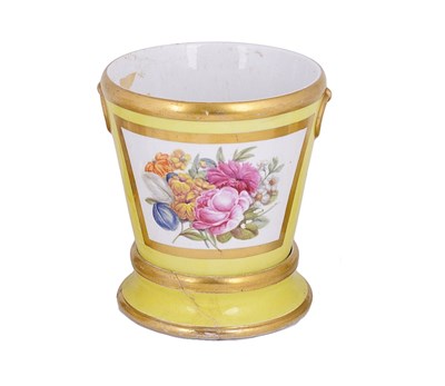 Lot 455 - AN ENGLISH PORCELAIN JARDINIERE AND STAND